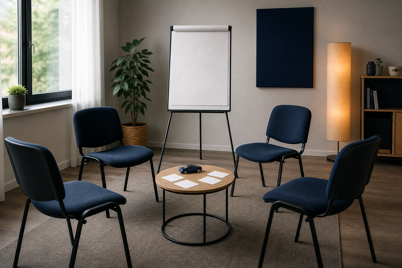 Illustrative Darstellung zum Ratgeberthema Aufbauseminar für Fahranfänger: Anordnung und Ablauf verstehen