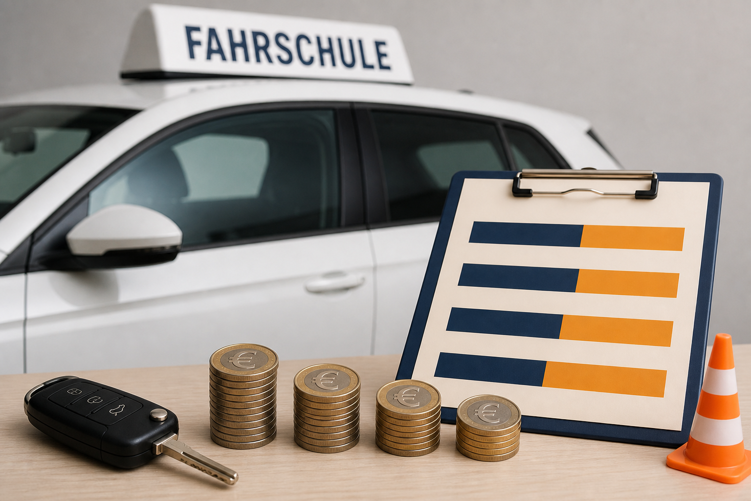 Illustrative Darstellung zum Ratgeberthema Führerschein-Kosten verstehen: Angebote vollständig vergleichen
